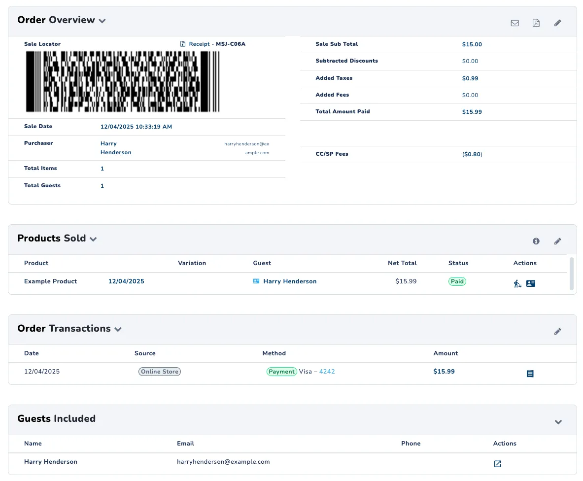 Order Overview